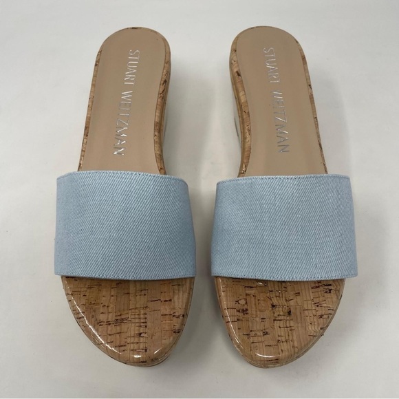 Stuart Weitzman Summer Wedge Platform Slide Sandal - NWT - Picture 7 of 15